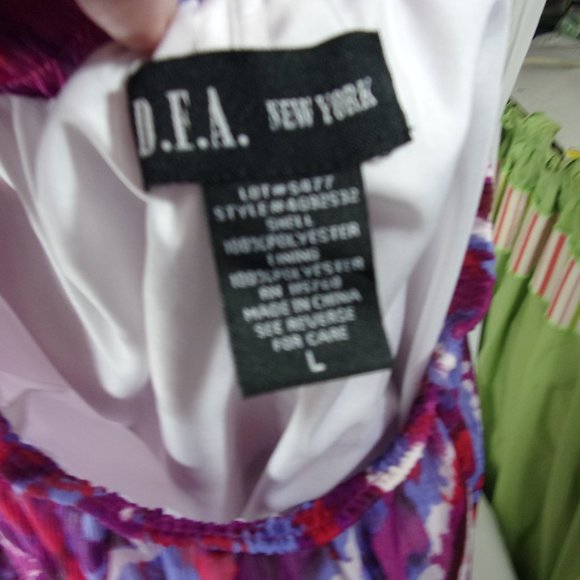 DFA Purple Blue Berry Print midi/maxi tiered ruffle skirt - Picture 4 of 4